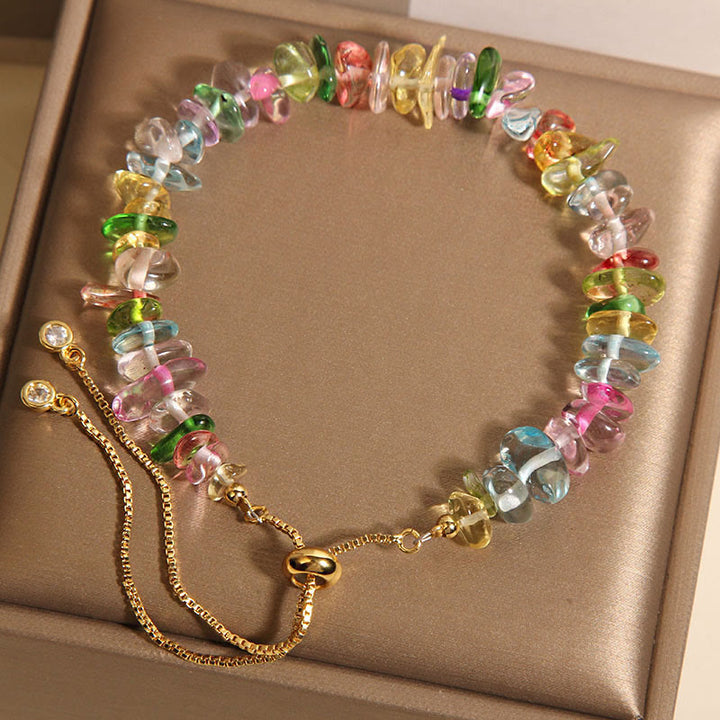 Buddha Stones Various Gravel Crystals White Crystal Blue Crystal Protection Bracelet - image 6