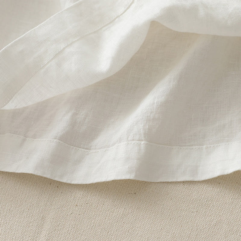 Buddha Stones Casual Plain Tucker Pleats Elastic Women's Polyester Wide Leg Pants With Pockets - image 9