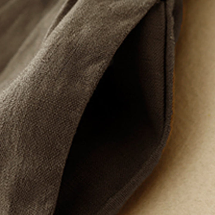 Buddha Stones Summer Casual Pleat Plain Cotton Linen Women's Shorts With Pockets - image 13