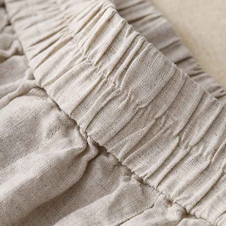 Buddha Stones Summer Casual Buttons Plain Cotton Women's Shorts With Pockets - image 7