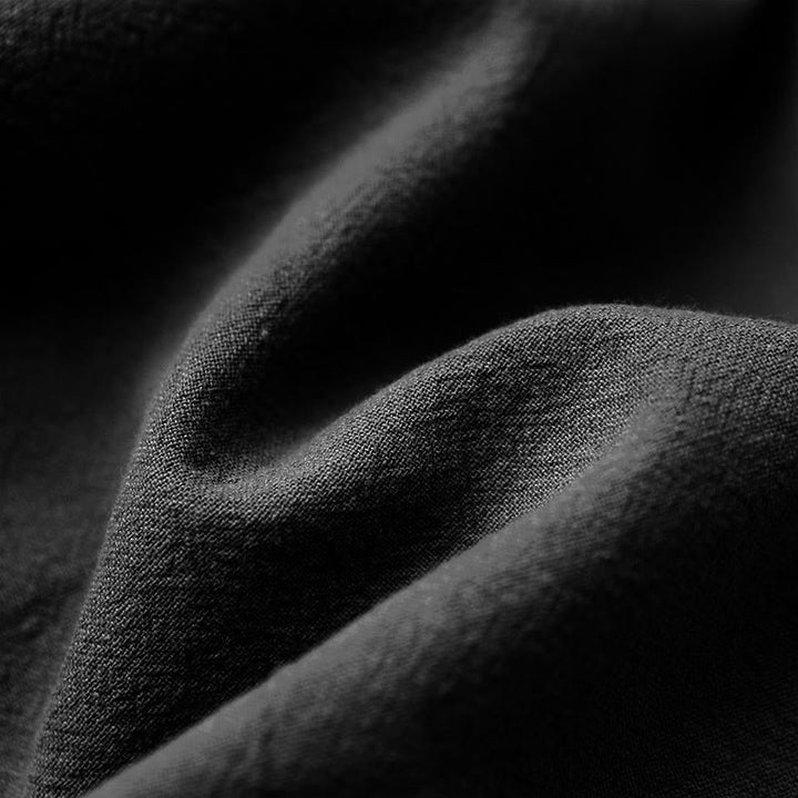 Buddha Stones Casual Summer Pure Color Jacquard Button Crew Neck Cotton Women's Short Sleeve T-Shirt - image 54