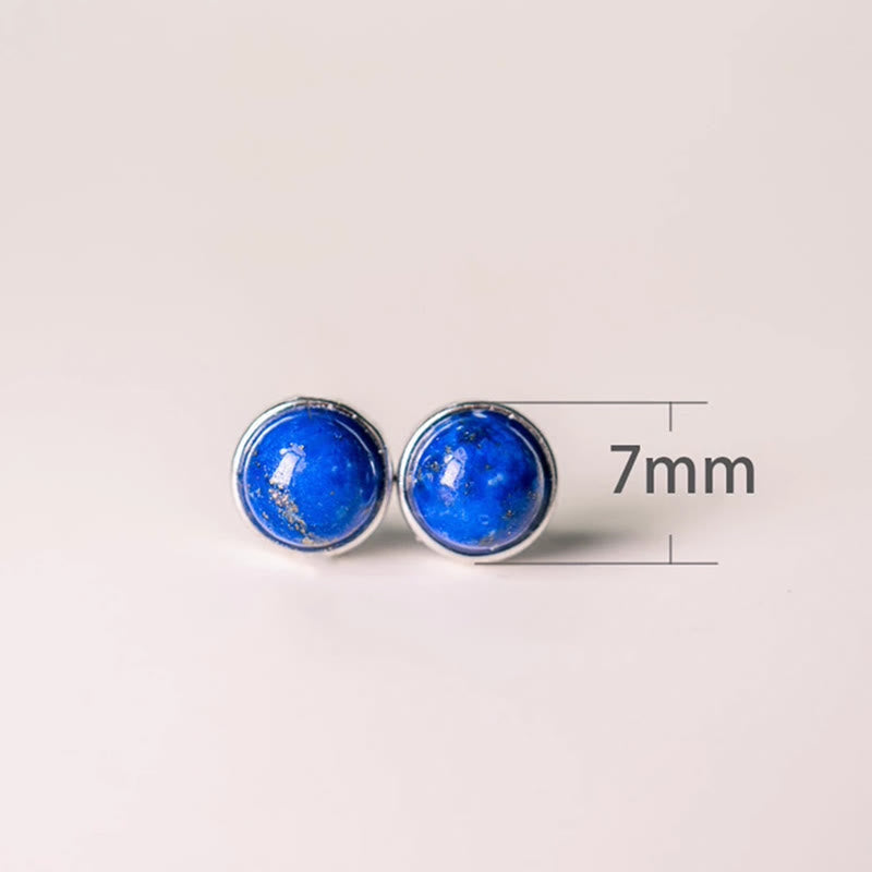 Buddha Stones Vintage 925 Sterling Silver Lazurite Balance Earrings - image 9