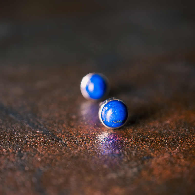 Buddha Stones Vintage 925 Sterling Silver Lazurite Balance Earrings - image 3