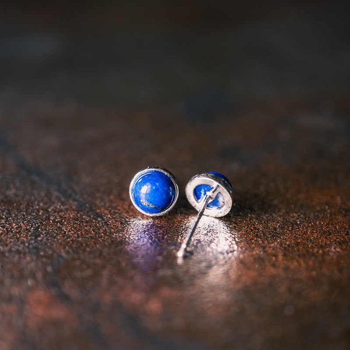 Buddha Stones Vintage 925 Sterling Silver Lazurite Balance Earrings - image 2