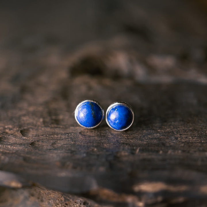 Buddha Stones Vintage 925 Sterling Silver Lazurite Balance Earrings - image 4