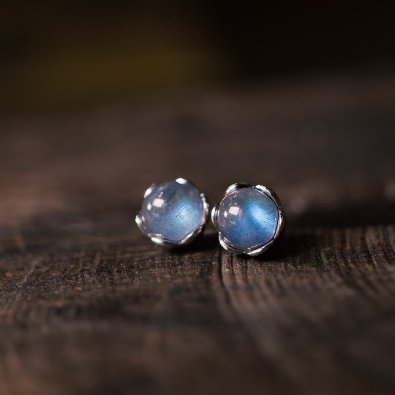 Buddha Stones 925 Sterling Silver Moonstone Positive Earrings - Moonstone(Healing ♥ Positive) - image 0
