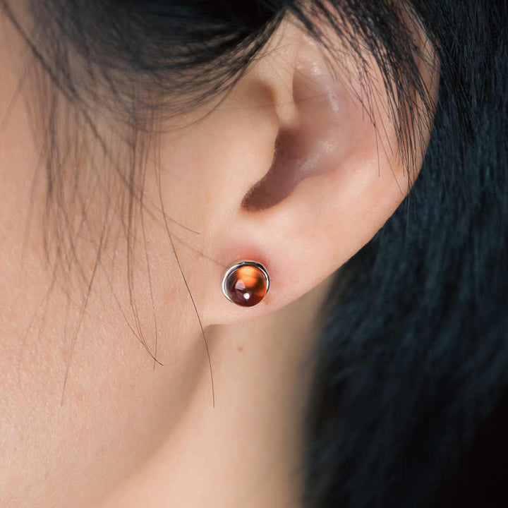 Buddha Stones 925 Sterling Silver Garnet Protection Earrings - image 8