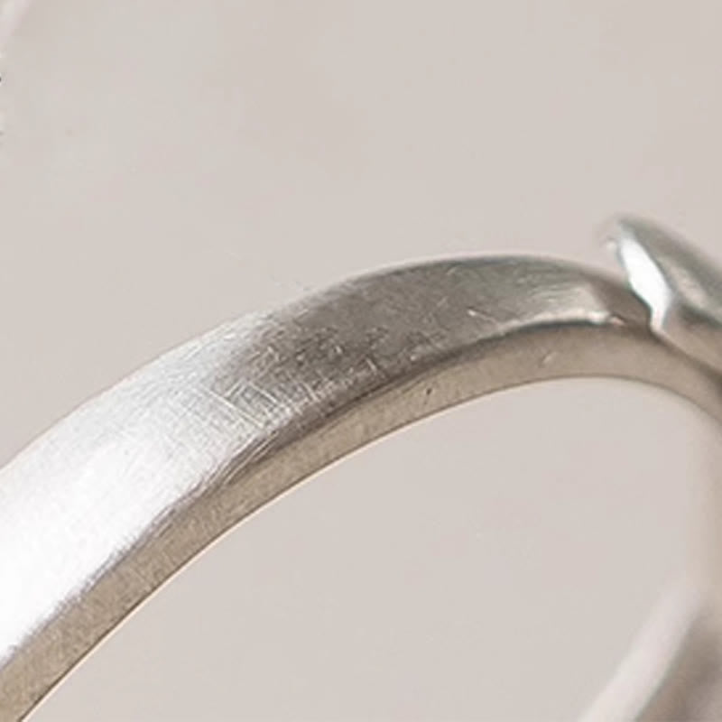 Buddha Stones Natural 925 Sterling Silver Silver Sheen Obsidian Adjustable Protection Ring - image 3