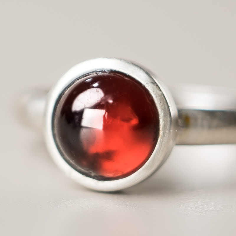 Buddha Stones Natural 925 Sterling Silver Garnet Adjustable Protection Ring - image 3