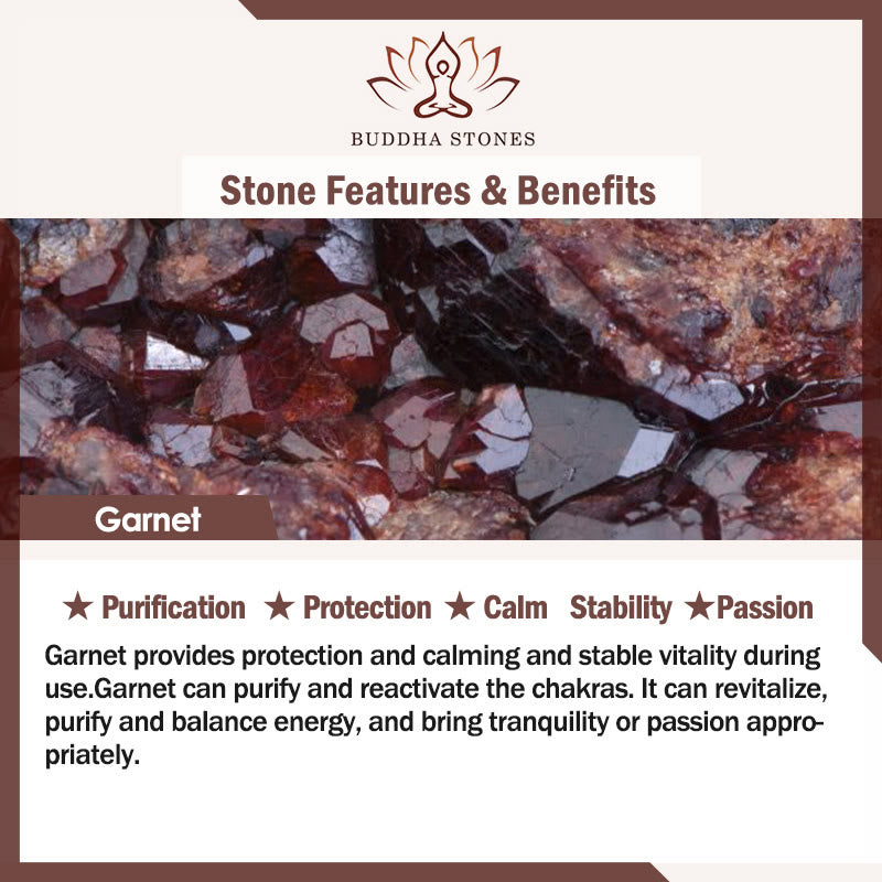 Buddha Stones Natural 925 Sterling Silver Garnet Adjustable Protection Ring - image 6