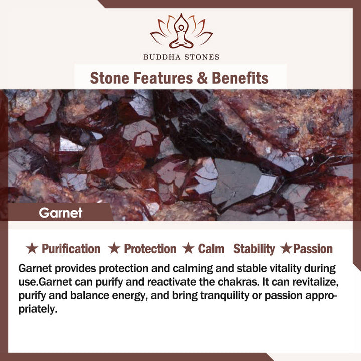 Buddha Stones Natural 925 Sterling Silver Garnet Adjustable Protection Ring - image 6