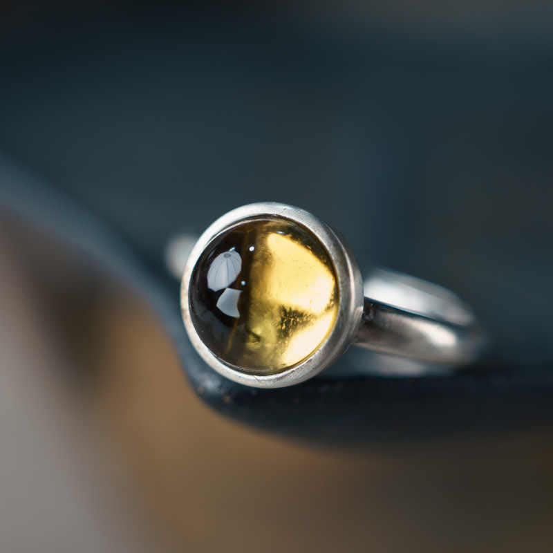 Buddha Stones Natural 925 Sterling Silver Citrine Adjustable Protection Ring - image 2