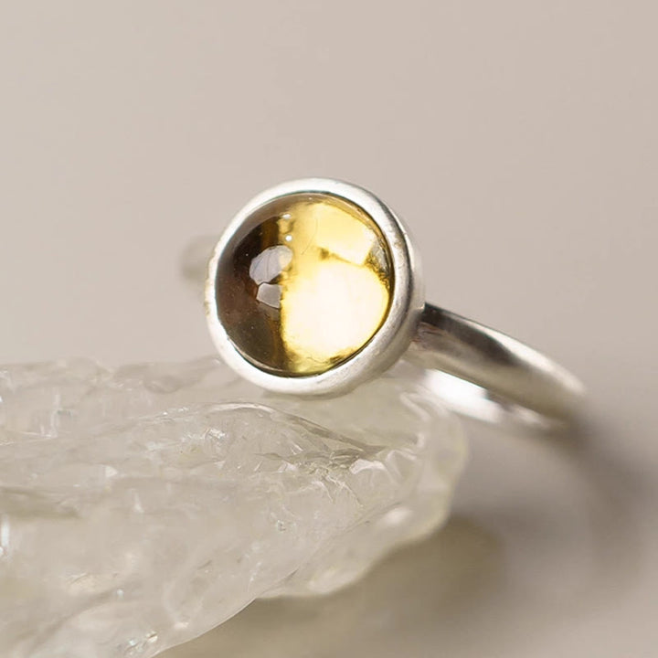 Buddha Stones Natural 925 Sterling Silver Citrine Adjustable Protection Ring - image 4