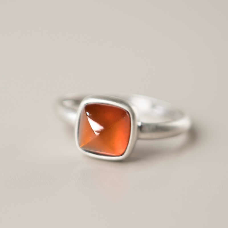 Buddha Stones Natural 925 Sterling Silver Garnet Adjustable Inserted Calm Ring - image 7