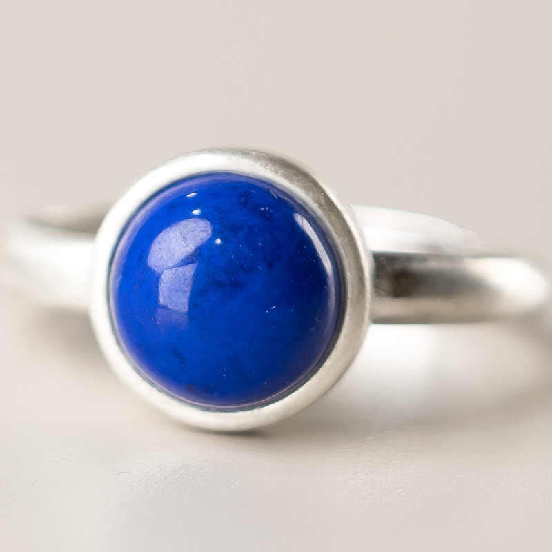 Buddha Stones Natural 925 Sterling Silver Lazurite Turquoise Adjustable Balance Ring - image 3