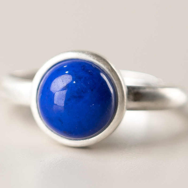 Buddha Stones Natural 925 Sterling Silver Lazurite Turquoise Adjustable Balance Ring - image 3