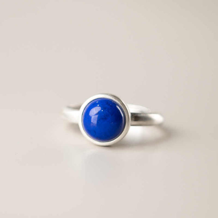 Buddha Stones Natural 925 Sterling Silver Lazurite Turquoise Adjustable Balance Ring - image 2
