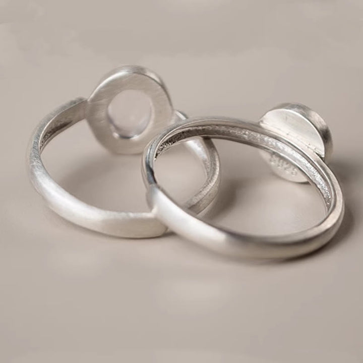 Buddha Stones Natural 925 Sterling Silver Pink Crystal Adjustable Warmth Ring - image 11