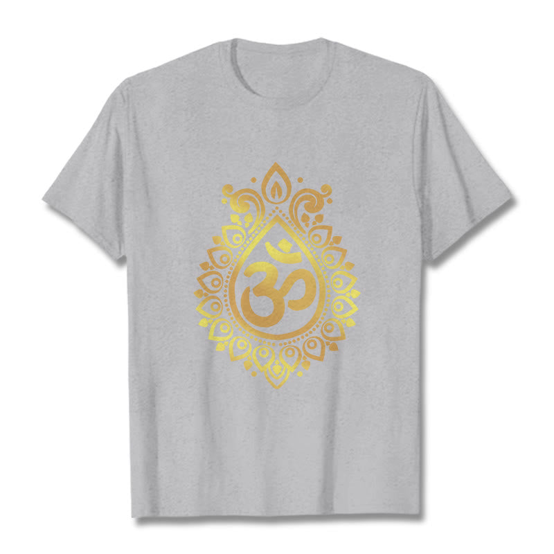 Buddha Stones Water Drop OM Design Tee T-shirt - LightGrey - 2XL - image 19