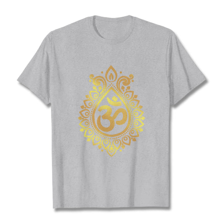 Buddha Stones Water Drop OM Design Tee T-shirt - LightGrey - 2XL - image 19