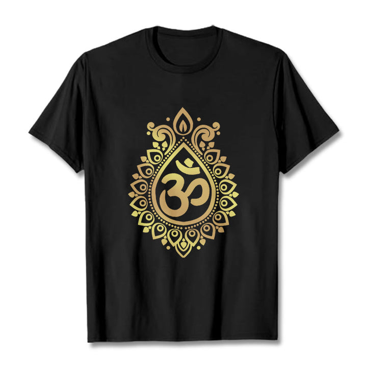 Buddha Stones Water Drop OM Design Tee T-shirt - Black - 2XL - image 0