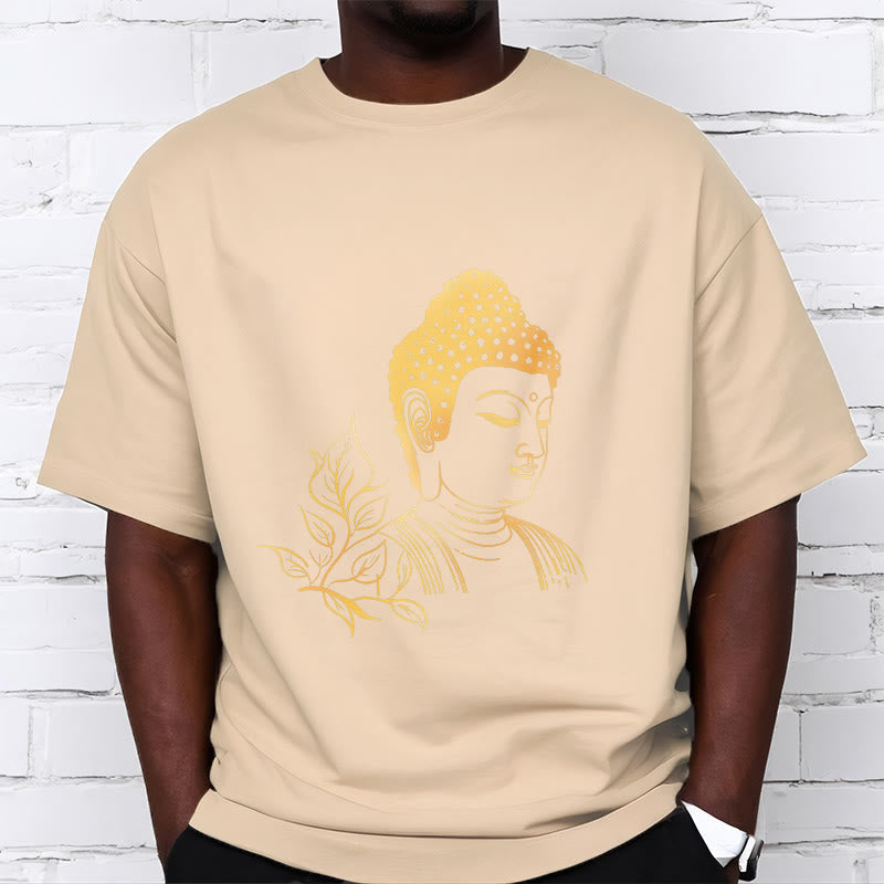 Buddha Stones Golden Leaves Meditation Buddha Tee T-shirt - image 9
