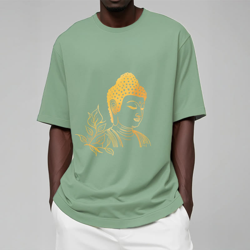 Buddha Stones Golden Leaves Meditation Buddha Tee T-shirt - image 15