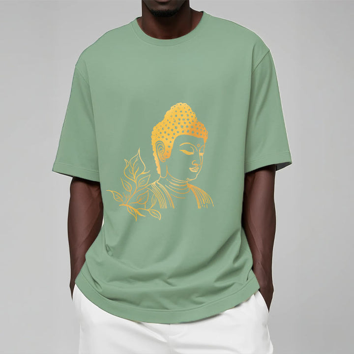 Buddha Stones Golden Leaves Meditation Buddha Tee T-shirt - image 15