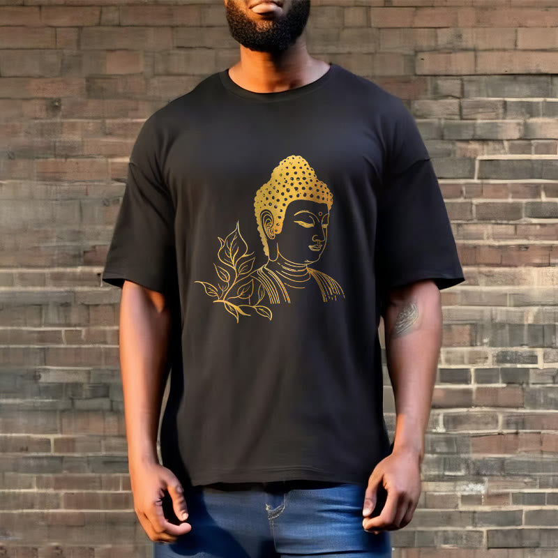 Buddha Stones Golden Leaves Meditation Buddha Tee T-shirt - image 2