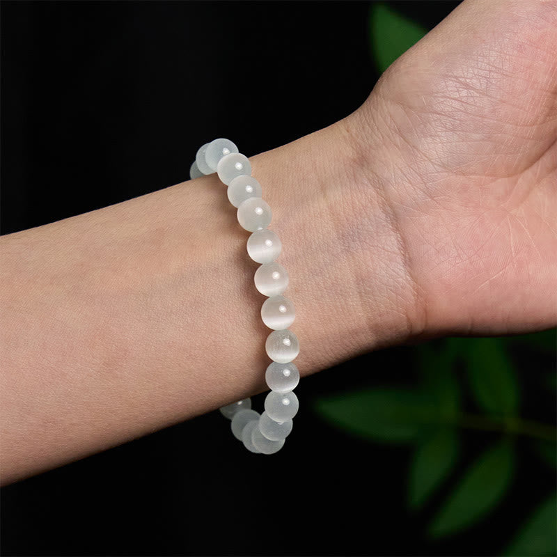 Buddha Stones Natural Cat's Eye Beads 990 Sterling Silver Pixiu Positive Bracelet - image 4