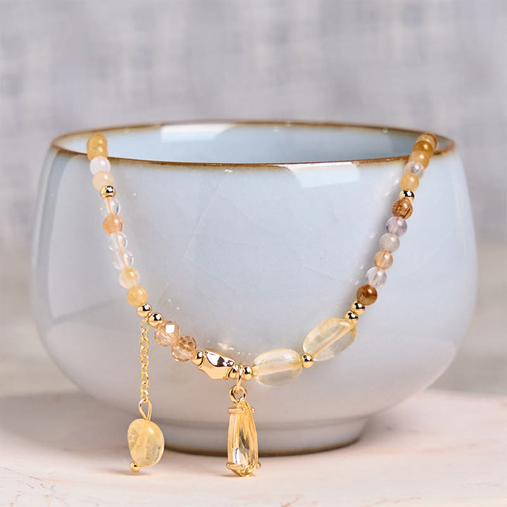 Buddha Stones Natural Citrine Beads Pleasure Multi Layer Bracelet - image 4