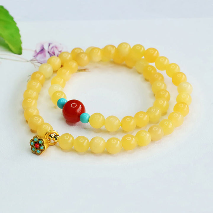 Buddha Stones Topaz Red Agate Bead Fortune Bracelet - image 5