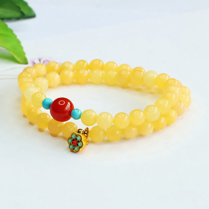 Buddha Stones Topaz Red Agate Bead Fortune Bracelet - image 3