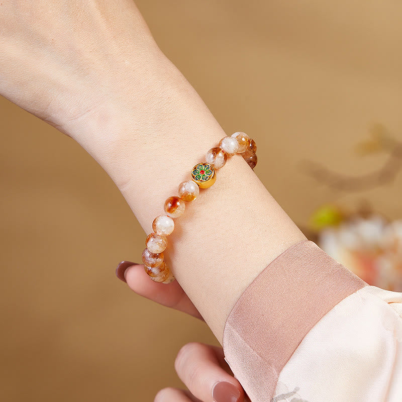 Buddha Stones 999 Sterling Silver Citrine Om Mani Padme Hum Protection Bracelet - image 8
