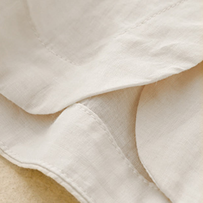 Buddha Stones Plain Button Crew Neck Design Women's  blend Three Quarter Sleeve Shirt - image 21