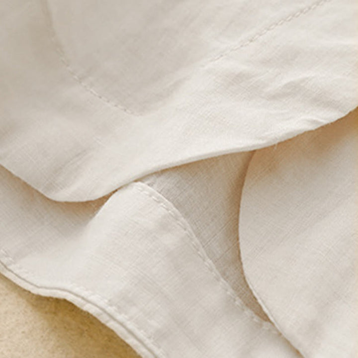 Buddha Stones Plain Button Crew Neck Design Women's  blend Three Quarter Sleeve Shirt - image 21