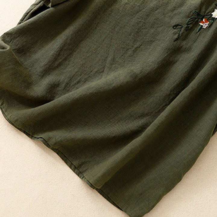 Buddha Stones Casual Summer Embroidered Crew Neck Women's  Cotton Short Sleeve T-shirt - image 18