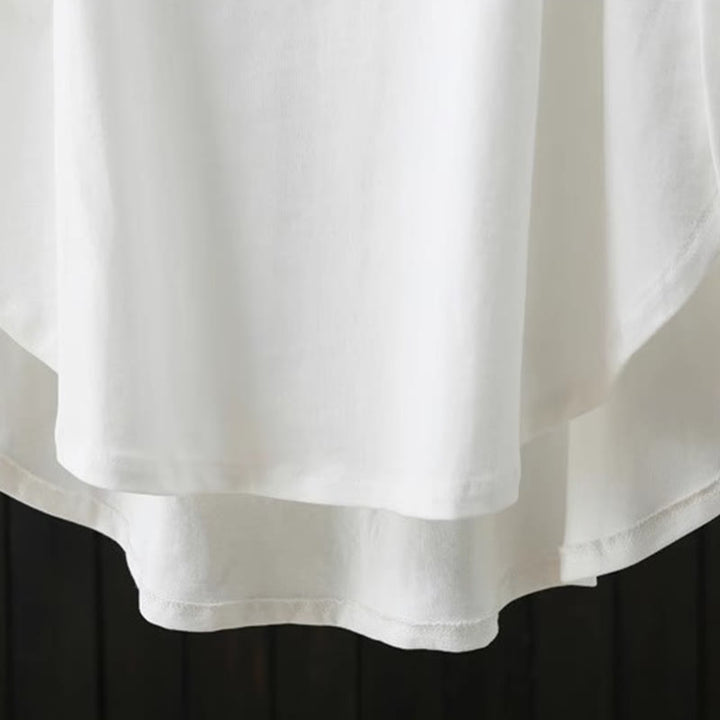 Buddha Stones Casual Loose Summer Plain Crew Neck Women's  Cotton Short Sleeve T-shirt - image 6