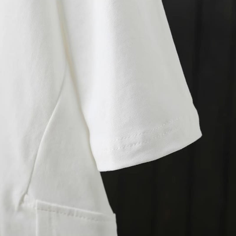 Buddha Stones Casual Loose Summer Plain Crew Neck Women's  Cotton Short Sleeve T-shirt - image 10