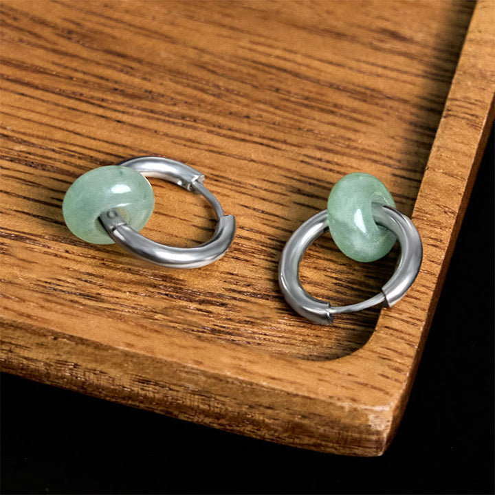 Buddha Stones Titanium Steel Strengthen Earrings - image 4