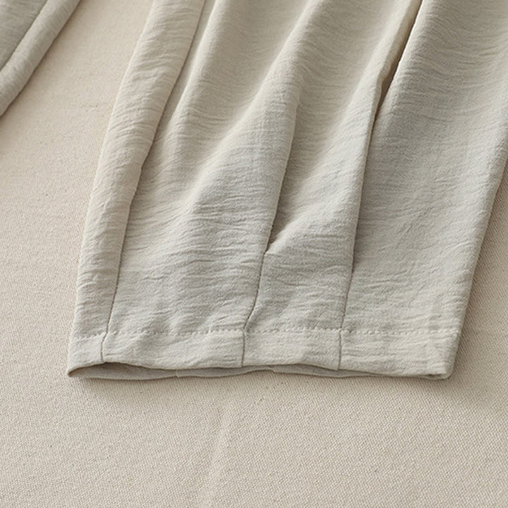 Buddha Stones Commute Casual Plain Frog-Button Design Women's Harem Cotton Linen 7-8 Length Pants With Pockets - image 8