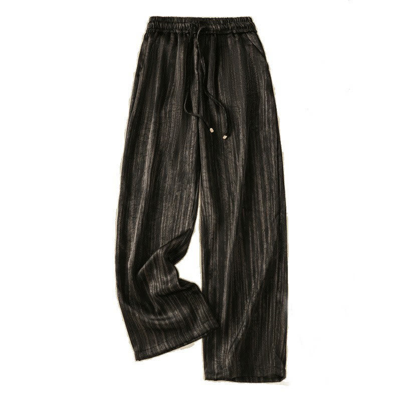 Buddha Stones Artistic Casual Vertical Lines Pattern Drawstring Ankle-length Women's Pants With Pockets - image 16