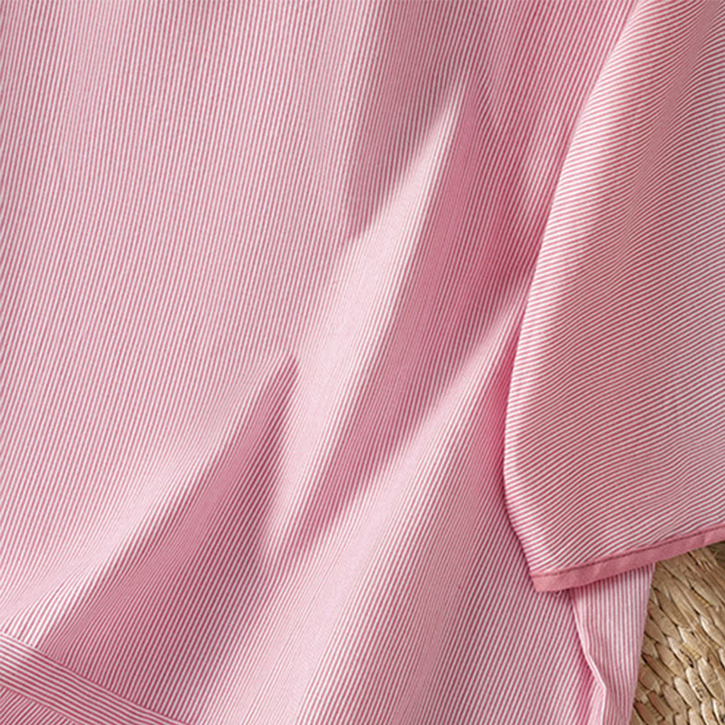 Buddha Stones Pullover Stripes Crew Neck Design Women's Cotton Short Sleeves Shirt - image 11