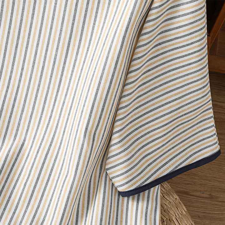 Buddha Stones Pullover Stripes Crew Neck Design Women's Cotton Short Sleeves Shirt - image 17