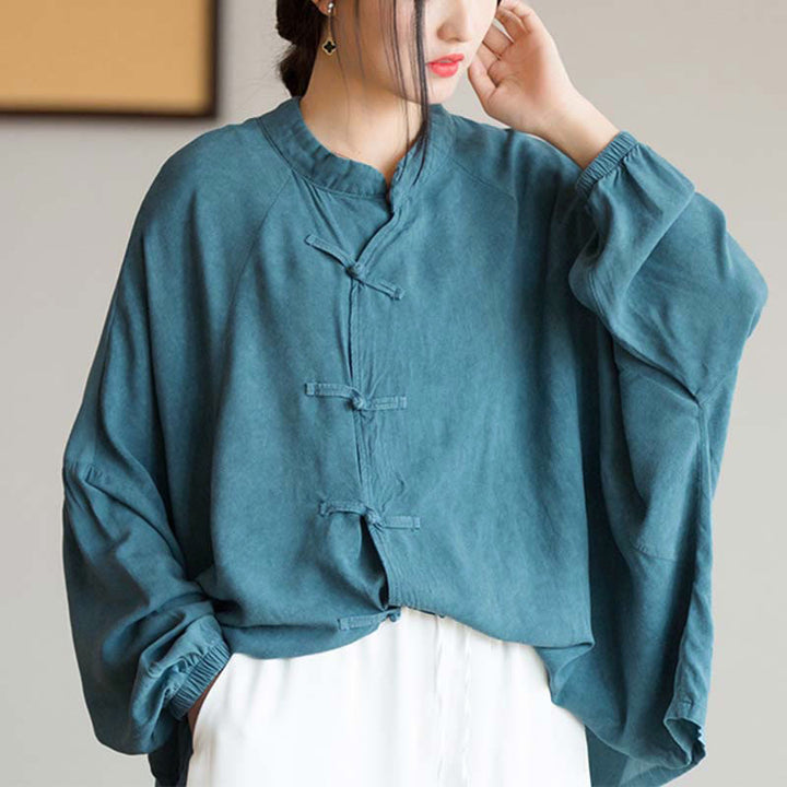 Buddha Stones Frog-Button Long Sleeve Shirt Zen Tai Chi Meditation Top Hanfu Clothing Jacket - image 7