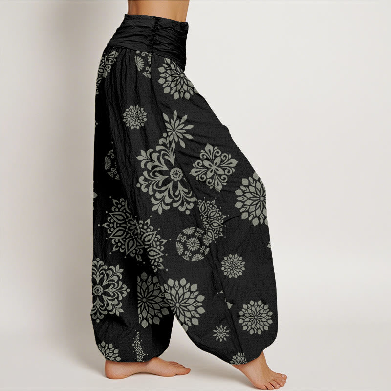 Buddha Stones Casual Mandala Pattern Women's Elastic Waist Harem Pants - image 2