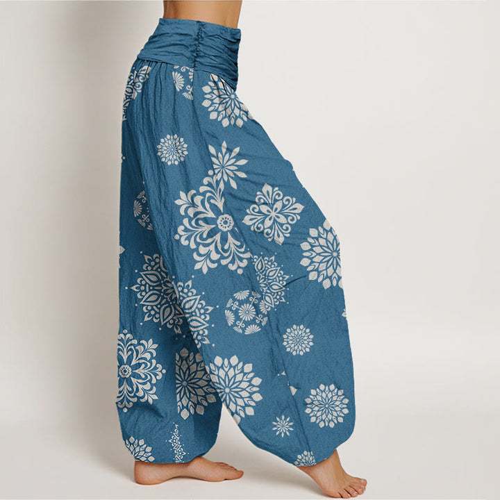 Buddha Stones Casual Mandala Pattern Women's Elastic Waist Harem Pants - image 6