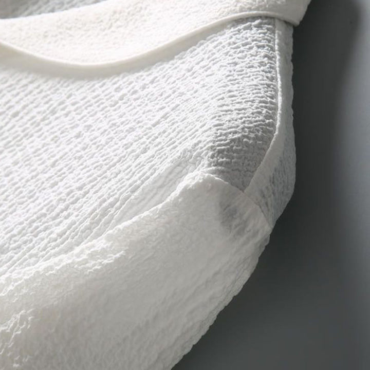 Buddha Stones 2Pcs Solid Color Wrinkle V-Neck Short Sleeve T-shirt Pants Clothing Men's Set - image 13