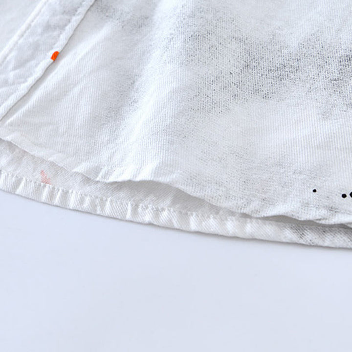 Buddha Stones Summer Ink Splashing Color Men's Button Short Sleeve Cotton Shirt - image 16