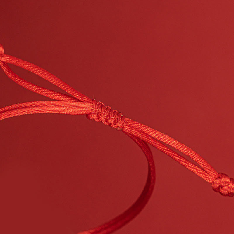 Buddha Stones Handmade Braided Red String Happy Knot Flat Knot Colorful Rope Bracelet - image 8